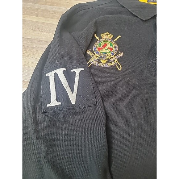Polo Ralph Lauren Mens XXL Black Polo Shirt County Riders‎ & Jockey Club - Picture 9 of 15